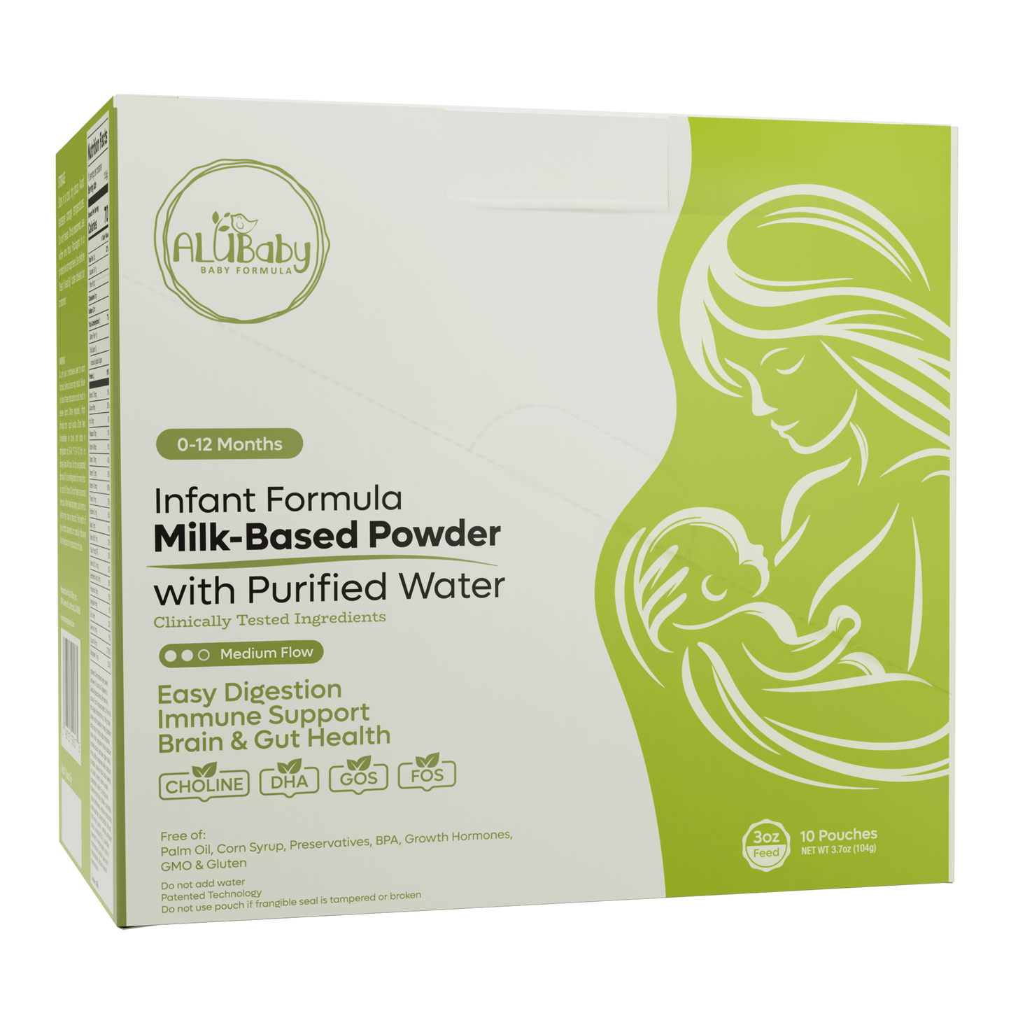 Alubaby Infant Formula Pouches (Medium Flow) 10 Count - 3oz