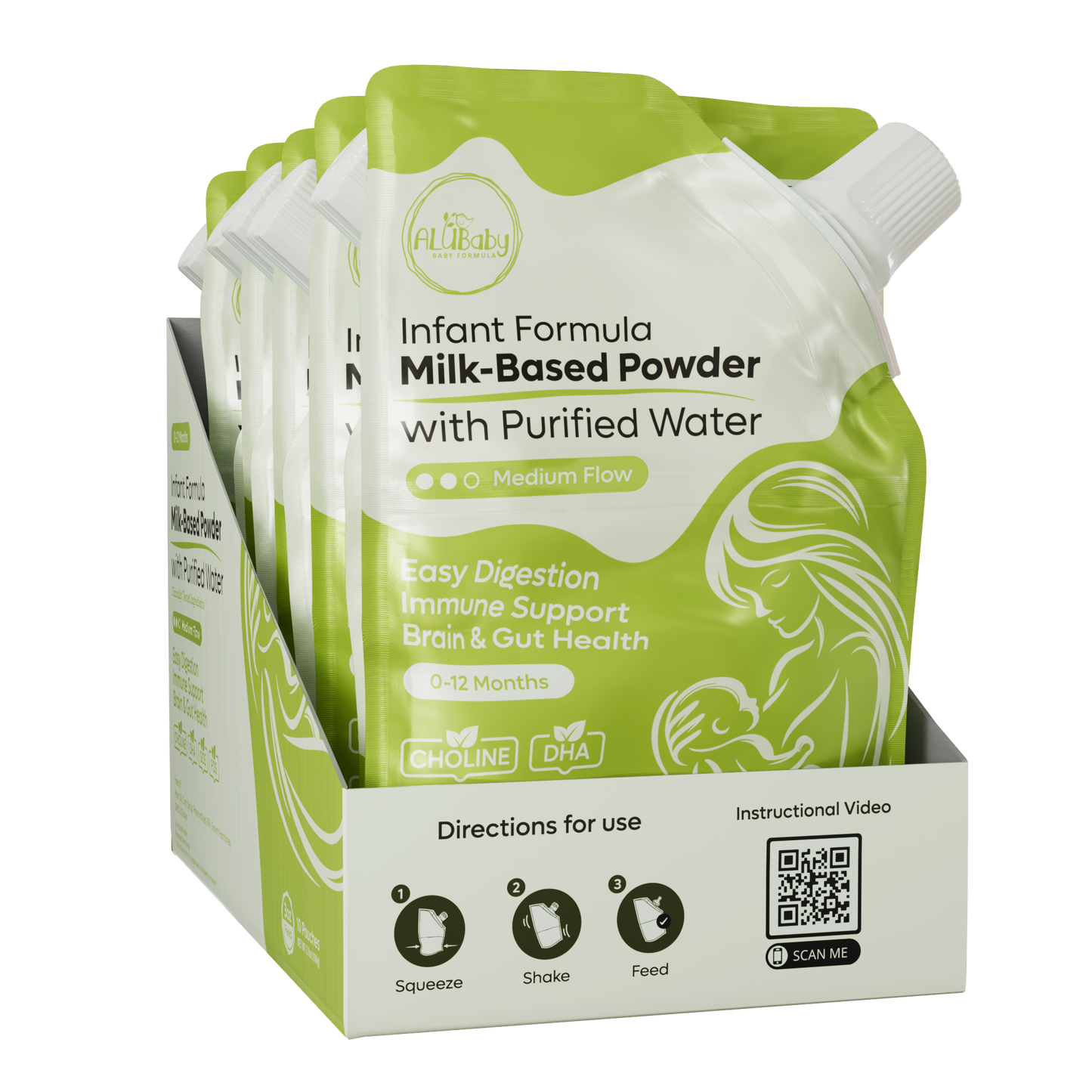 Alubaby Infant Formula Pouches (Medium Flow) 10 Count - 3oz