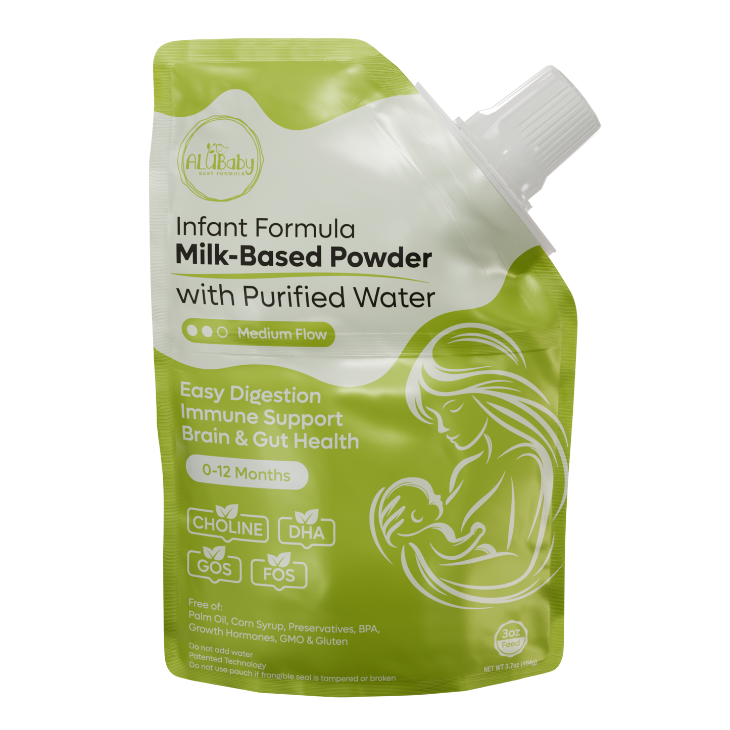 Alubaby Infant Formula Pouches (Medium Flow) 10 Count - 3oz