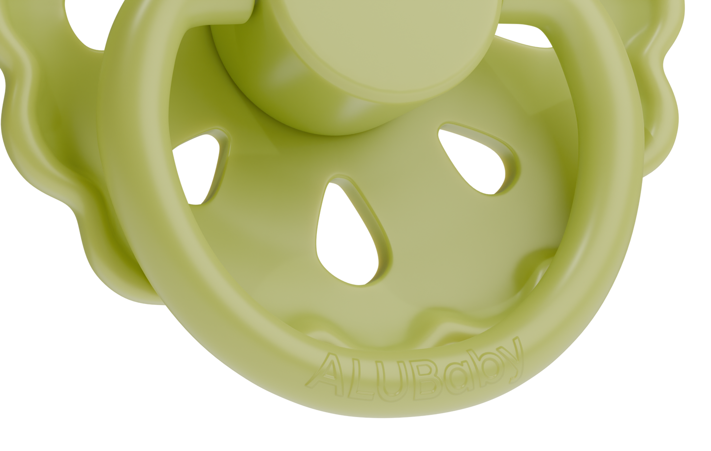Alubaby Silicone Pacifier – Avocado Cream (Medium)