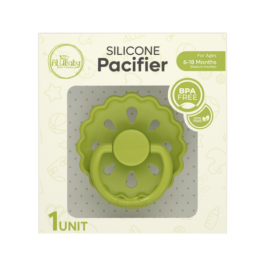 Alubaby Silicone Pacifier – Avocado Cream (Medium)