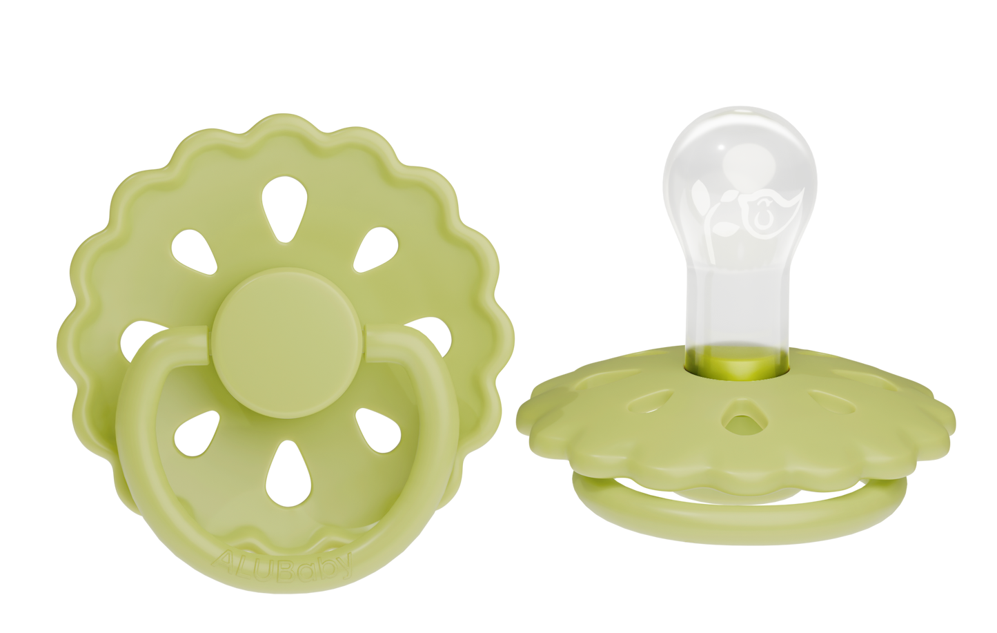 Alubaby Silicone Pacifier – Avocado Cream (Medium)