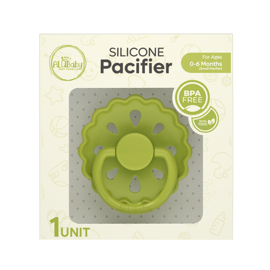 Alubaby Silicone Pacifier Avocado Cream small