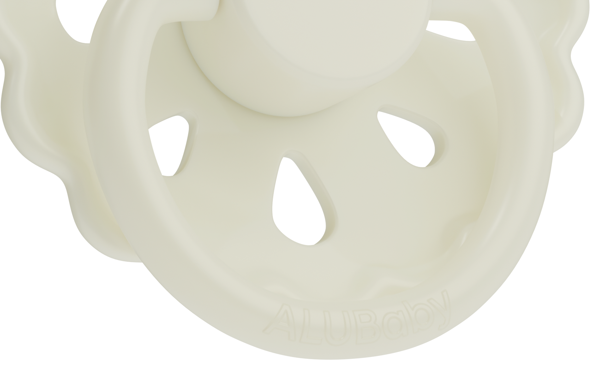 Alubaby Silicone Pacifier – Soft Ivory (Small)