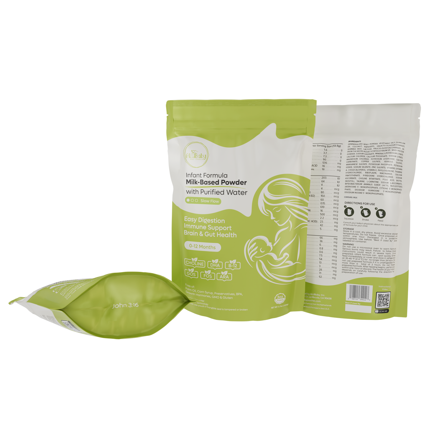 Clear Infant Formula Pouches (Slow Flow) 10 Count - 3oz