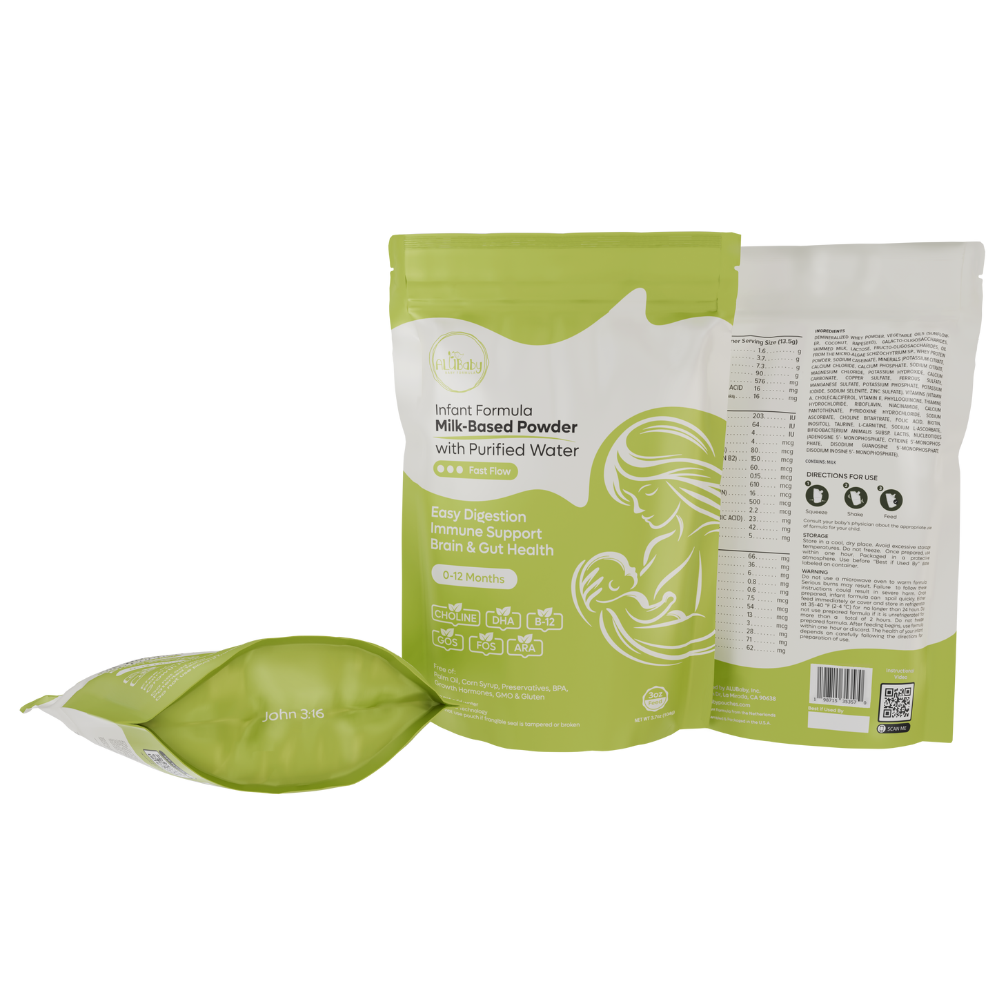 Clear Infant Formula Pouches (Fast Flow) 10 Count - 3oz