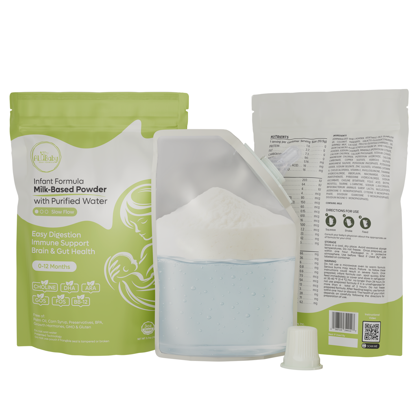 Clear Infant Formula Pouches (Slow Flow) 10 Count - 3oz