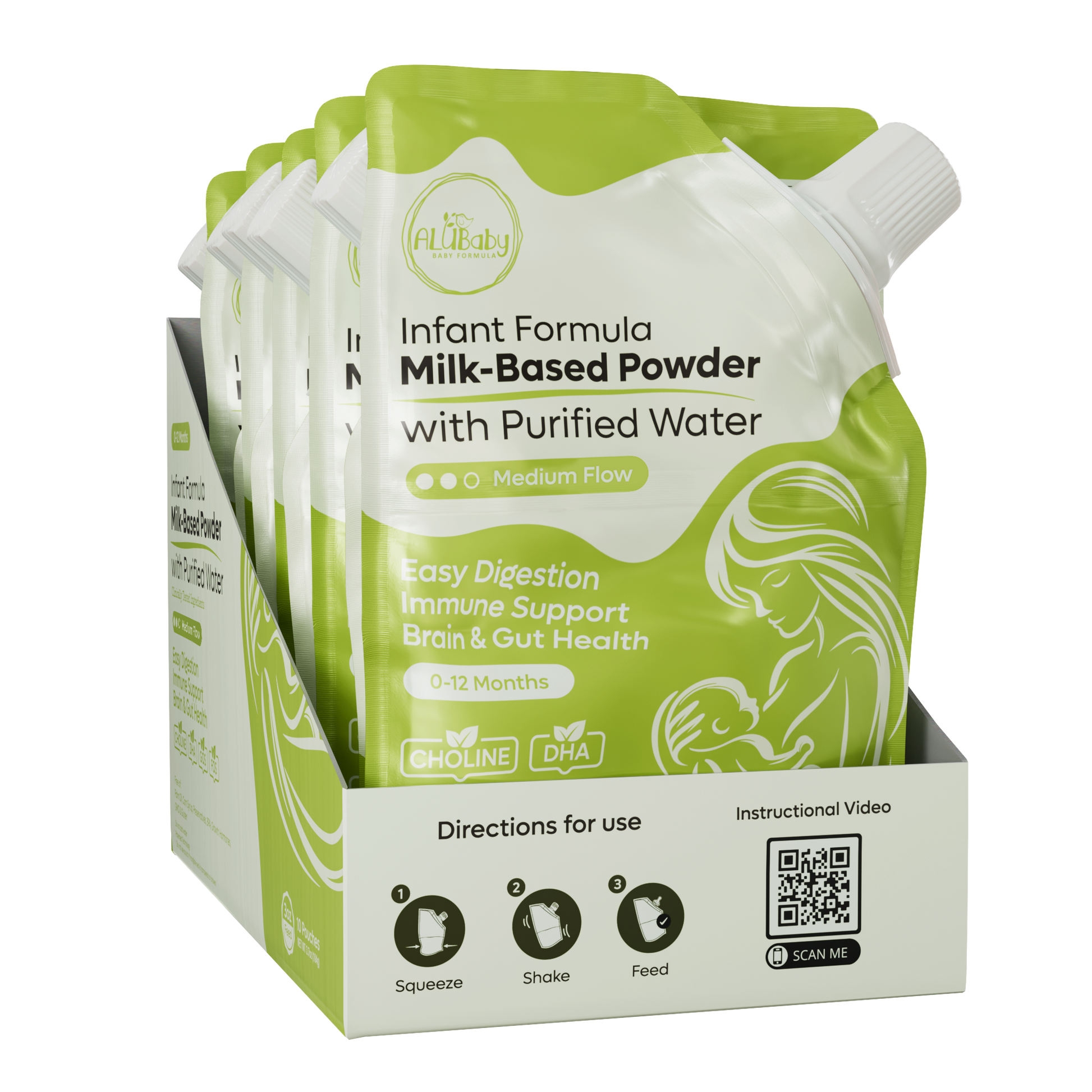 Alubaby Infant Formula Pouches (Medium Flow) 10 Count - 3oz