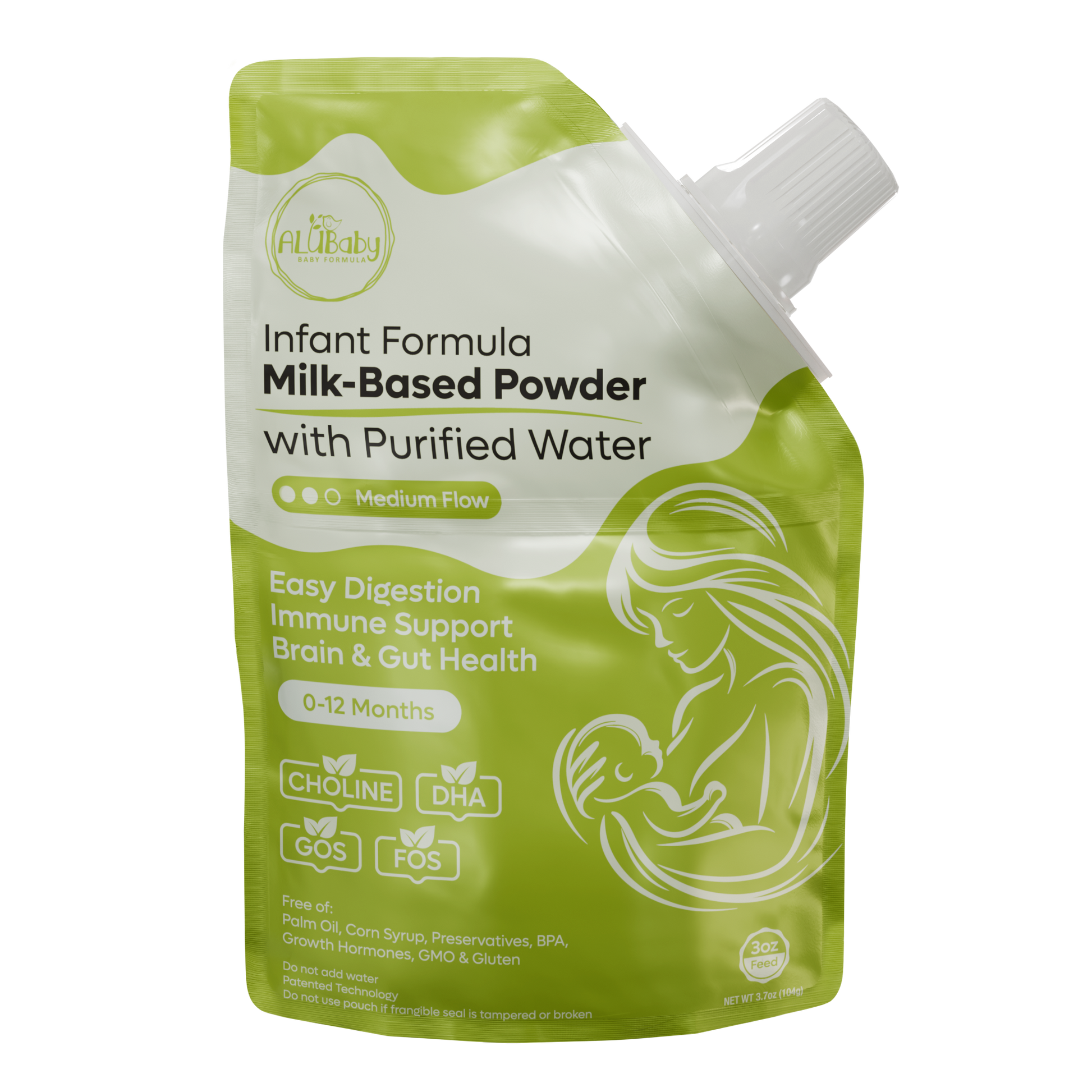 Alubaby Infant Formula Pouches (Medium Flow) 10 Count - 3oz