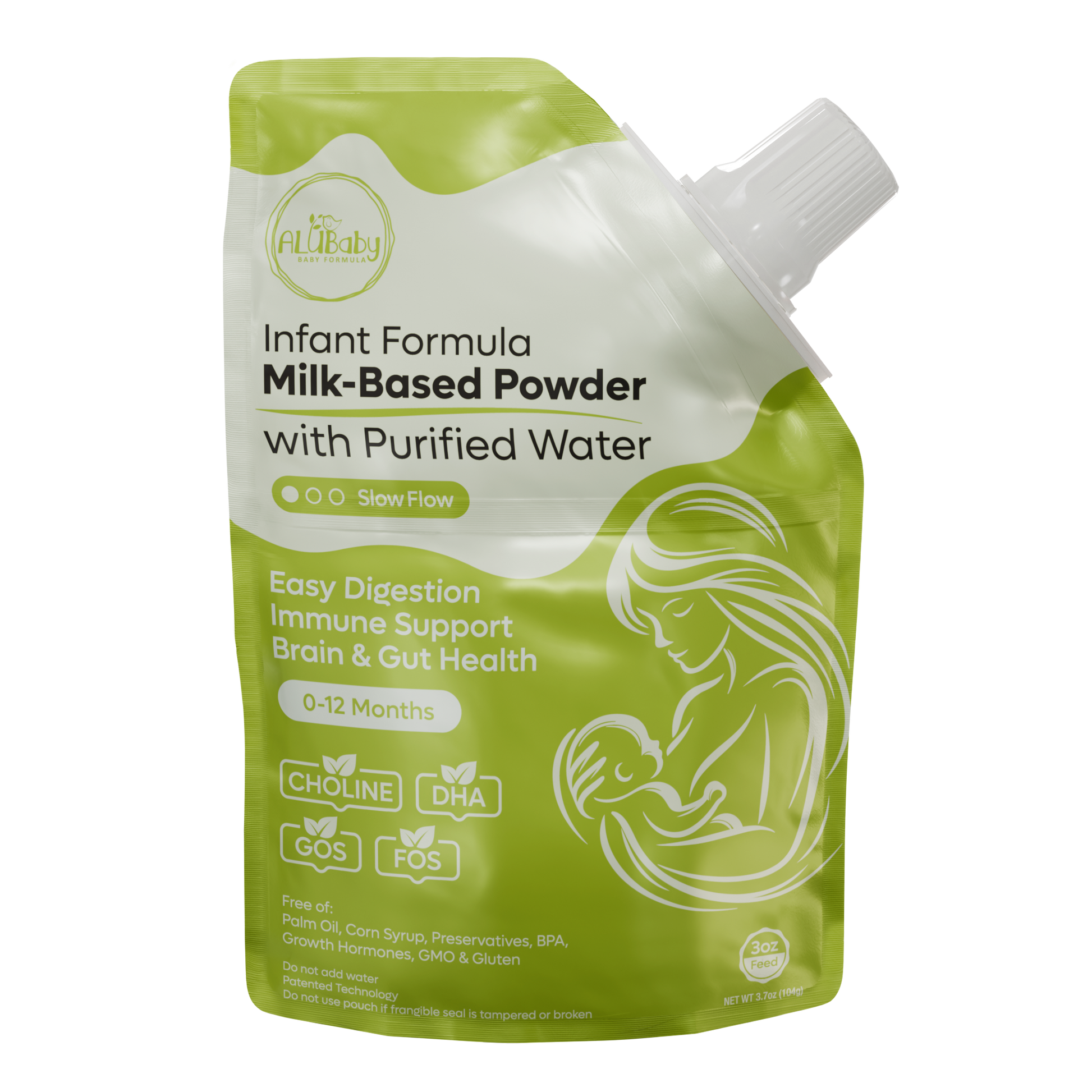 Alubaby Infant Formula Pouches (Slow Flow) 10 Count - 3oz